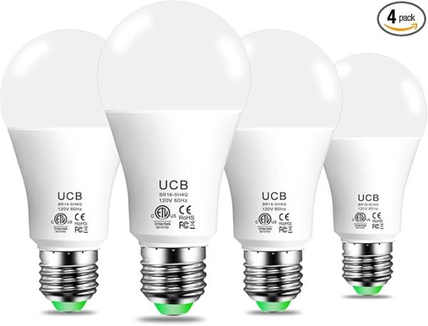 A19 E26 Bluetooth LED Bulbs Work with Alexa Only for Bedroom Kitchen Living Office No WiFi Required 4 Pack